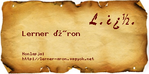 Lerner Áron névjegykártya