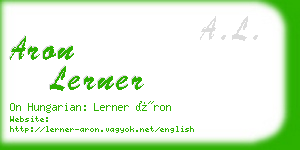 aron lerner business card